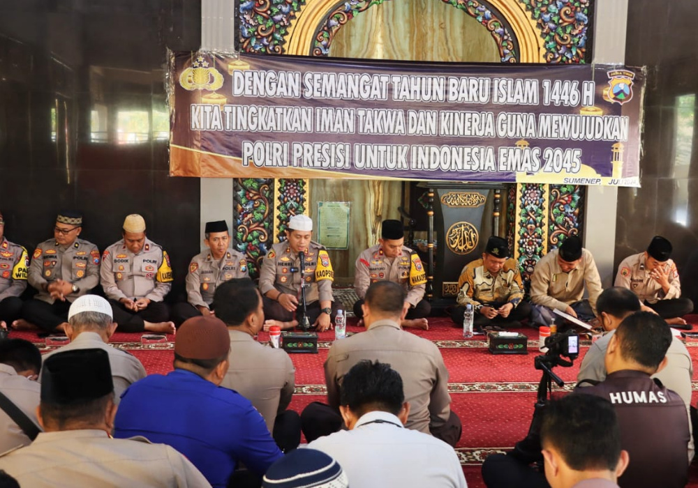 Polres Sumenep Gelar Siraman Rohani Peringati Tahun Baru Islam 1446&nbsp;H