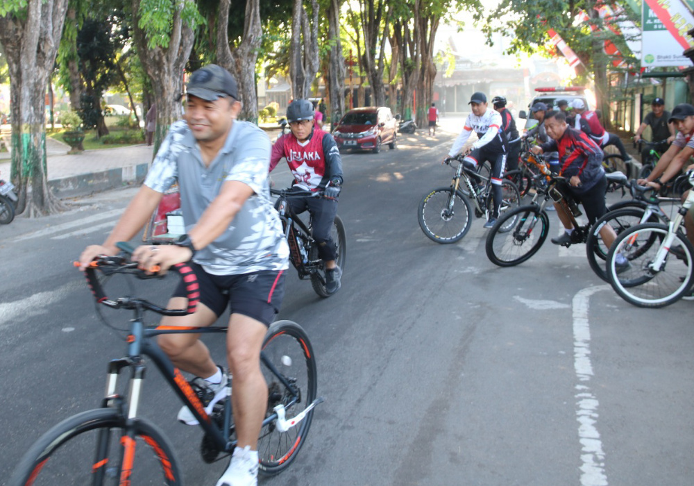 Gowes Bersama, Dandim 0827/Sumenep Ajak Anggota dan Instansi Terkait Jaga&nbsp;Kesehatan