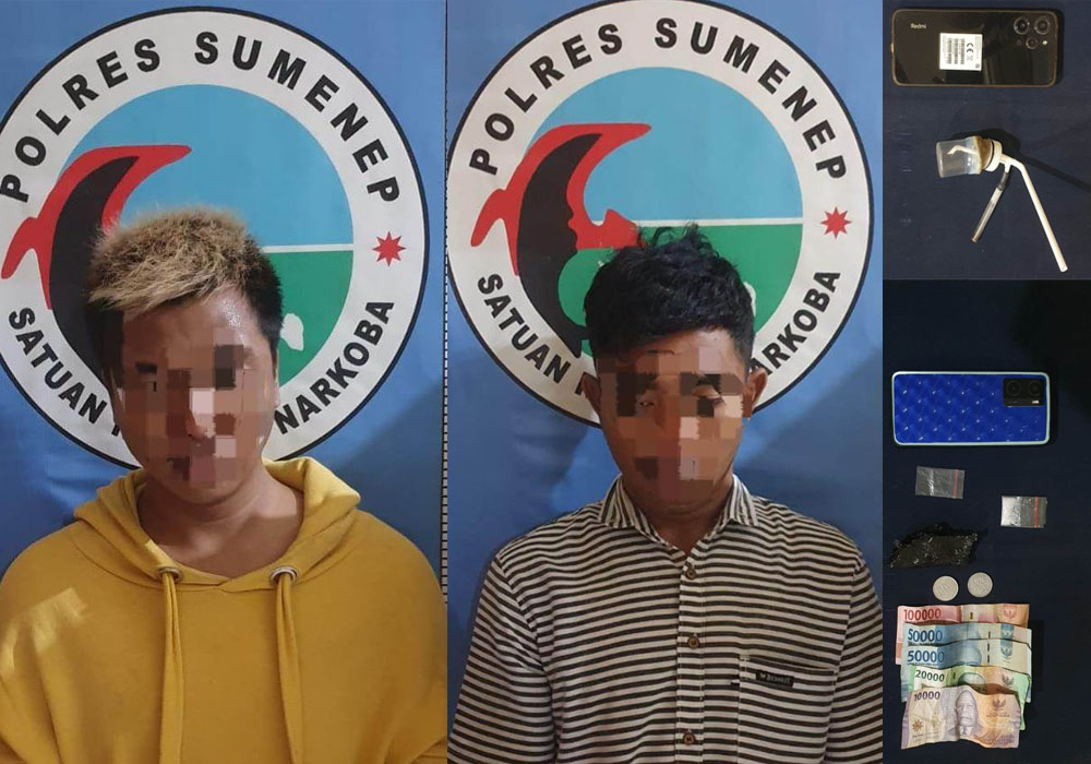 Dua Kurir Sabu Diamankan Satresnarkoba Polres Sumenep