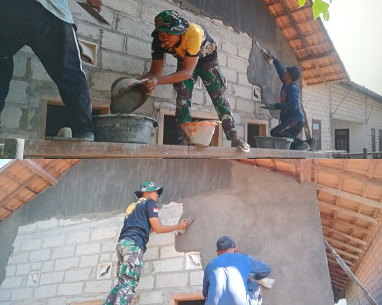 Hari Ke – 20 TMMD 121 di Kangean Mulai Pengacian RTLH milik&nbsp;Masiya